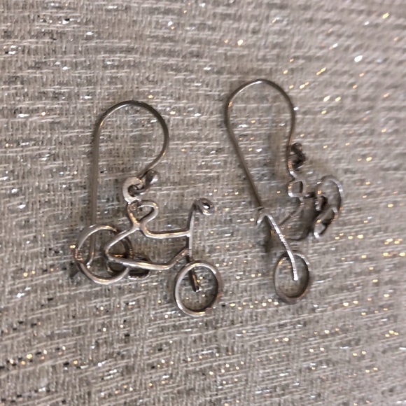Handmade 🚲 Sterling Silver Earrings - Picture 1 of 5